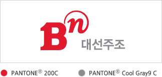 Bn 대선 주조 red- PANTONE® 200C, gray - PANTONE® Cool Gray9 C